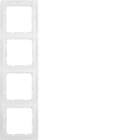 HAGER BOCCHIOTTI - Cornice quadrupla Berker S.1 bianco polare opaco 10149909