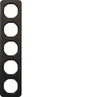 HAGER BOCCHIOTTI - Cornice quintupla Berker R.1 quercia/nero lucido, legno macchiato 10152354