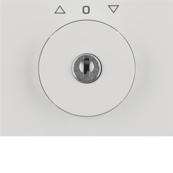 HAGER BOCCHIOTTI - Pezzo c.le serratura x commut. veneziane chiave estr. in pos. 0 K.1 bianco pol. 1079710900