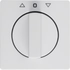 HAGER BOCCHIOTTI - Pezzo centrale con manopola x Commut. a manopola x venez., Q.1/Q.3 bianco polare 1080608900