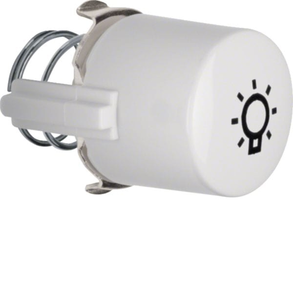 HAGER BOCCHIOTTI - Base puls./spia lum. E10 + simb. luce Serie 1930/Glas/R.classic bianco pol. luc. 1226