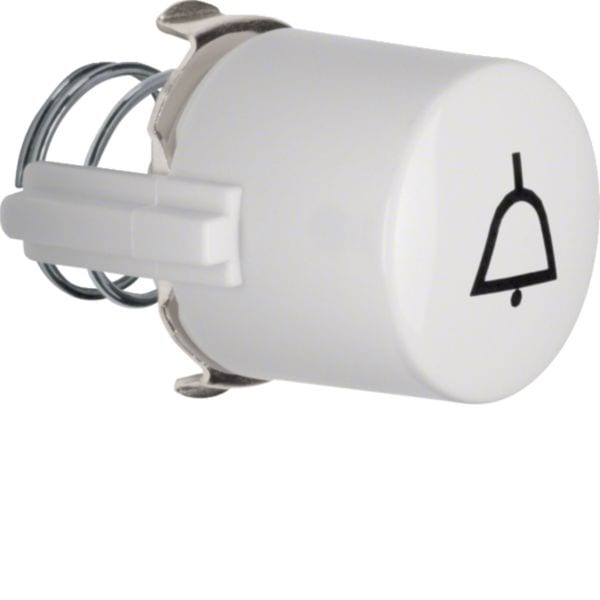 HAGER BOCCHIOTTI - Base puls./spia lum. E10 + simb. x suon 1930/Glas/Palazzo bianco pol. luc. 1227