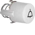 HAGER BOCCHIOTTI - Base puls./spia lum. E10 + simb. x suon 1930/Glas/Palazzo bianco pol. luc. 1227