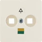 HAGER BOCCHIOTTI - Mascherina centrale per presa equipotenziale bianco lucido 140302