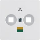 HAGER BOCCHIOTTI - Mascherina centrale per presa equipotenziale bianco polare lucido 140309