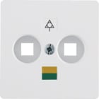 HAGER BOCCHIOTTI - Mascherina centrale per presa equipotenziale bianco polare opaco/velluto 14031909