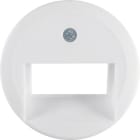 HAGER BOCCHIOTTI - Pezzo centrale x presa RJ universale doppio Serie 1930/Glas bianco polare lucido 1409