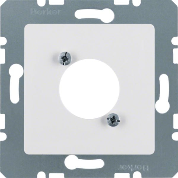 HAGER BOCCHIOTTI - Mascherina centrale per connettore XLR  serie D bianco polare lucido 141209