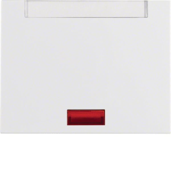 HAGER BOCCHIOTTI - Bilanciere con lente e portaetichetta Berker K.1 bianco polare lucido 14157109