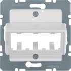 HAGER BOCCHIOTTI - Mascherina centrale per 3 moduli MINI-COM bianco polare lucido 142709
