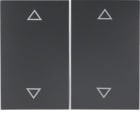 HAGER BOCCHIOTTI - Bilanciere doppio con serigrafia frecce Berker K.1 antracite opaco, verniciato 14357206