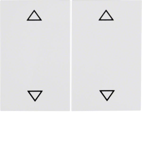 HAGER BOCCHIOTTI - Bilanciere doppio con serigrafia frecce Berker K.1 bianco polare lucido 14357209