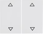 HAGER BOCCHIOTTI - Bilanciere doppio con serigrafia frecce Berker K.1 bianco polare lucido 14357209