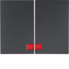 HAGER BOCCHIOTTI - Bilanciere doppio con lente Berker K.1 antracite opaco, verniciato 14377006