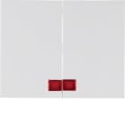 HAGER BOCCHIOTTI - Bilanciere doppio con lente Berker K.1 bianco polare lucido 14377009