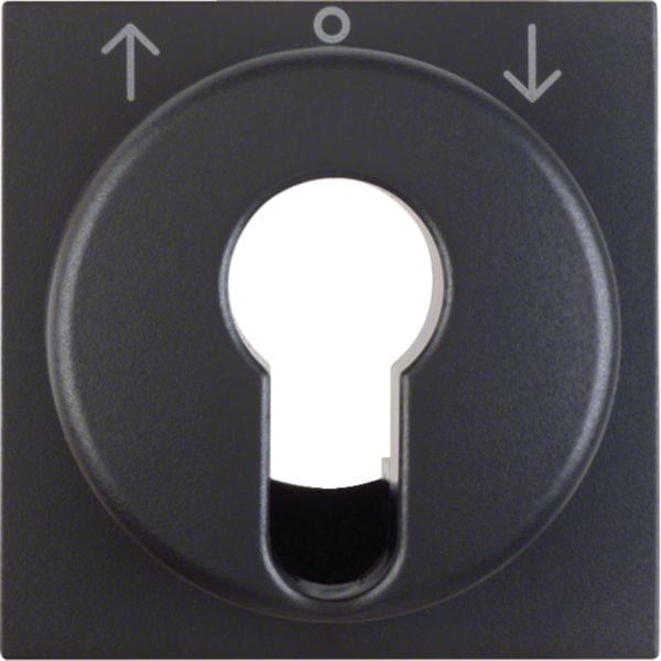 HAGER BOCCHIOTTI - Pezzo c.le x commutatori/pulsanti a chiave x venez. Serie B.3/B.7 antrac.opaco 15061606