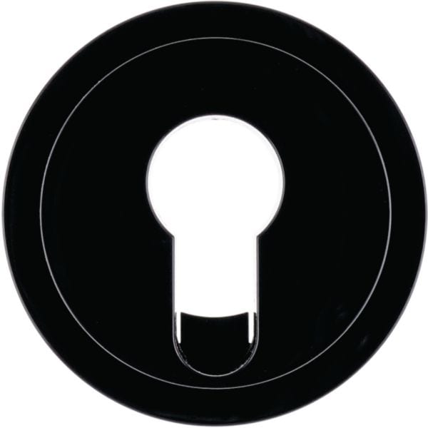 HAGER BOCCHIOTTI - Pezzo centrale per interruttore/pulsante a chiave Berker R.1/R.3 nero lucido 15072045