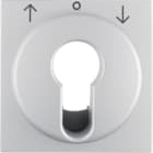 HAGER BOCCHIOTTI - Pezzo c.le x interruttore tapparella a chiave Berker S.1 IP44 alluminio opaco 15081404