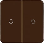 HAGER BOCCHIOTTI - Bilanciere doppio con serigrafia freccia wg UP IP44 marrone lucido 155221