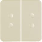 HAGER BOCCHIOTTI - Bilanciere doppio avvitabile wg UP IP44 bianco lucido 1565