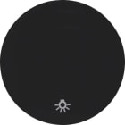 HAGER BOCCHIOTTI - Bilanciere con serigrafia per luce Berker R.1/R.3 nero lucido 16202035