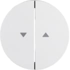 HAGER BOCCHIOTTI - Bilanciere doppio con serigrafia freccia Berker R.1/R.3 bianco polare lucido 16252089