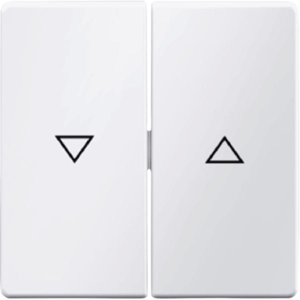 HAGER BOCCHIOTTI - Bilanciere doppio con serigrafia freccia Berker Q.1/Q.3 bianco polare velluto 16256089