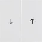 HAGER BOCCHIOTTI - Bilanciere doppio con serigrafia freccia Berker S.1/B.3/B.7 bianco polare lucido 16258989