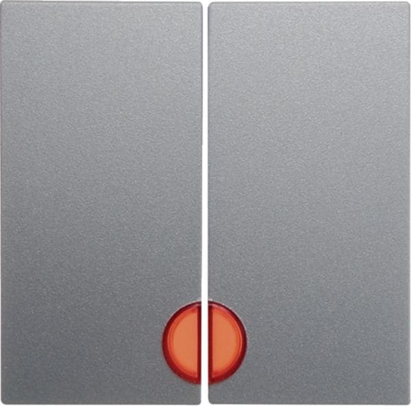 HAGER BOCCHIOTTI - Bilanciere doppio con lente Berker B.7 alu opaco, verniciato 16271404