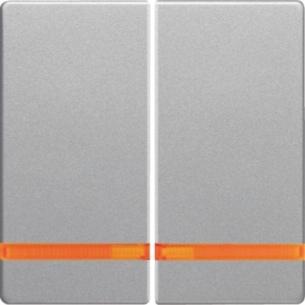 HAGER BOCCHIOTTI - Bilanciere doppio con lente Berker Q.1/Q.3 alu velluto, verniciato 16276084