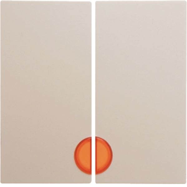 HAGER BOCCHIOTTI - Bilanciere doppio con lente Berker S.1 bianco lucido 16278982