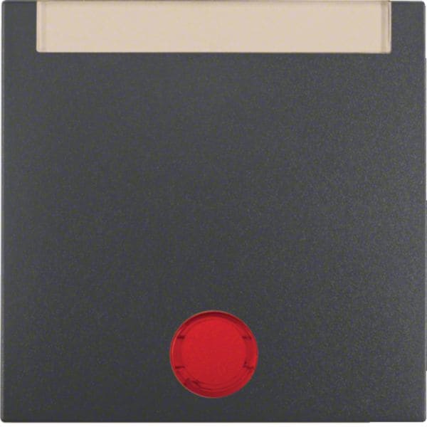 HAGER BOCCHIOTTI - Bilanciere con lente ed etichetta Berker B.3/B.7 antracite opaco 16281606