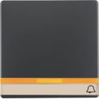 HAGER BOCCHIOTTI - Bilanciere con simbolo x suoneria Serie Q.1/Q.3 antracite Vellut, vernic. 16286076