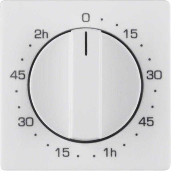 HAGER BOCCHIOTTI - Pezzo centrale per timer meccanico Berker Q.1/Q.3 bianco polare velluto 16336089