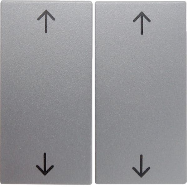 HAGER BOCCHIOTTI - Bilanciere doppio con serigrafia frecce Berker B.7 alu opaco, verniciato 16441404