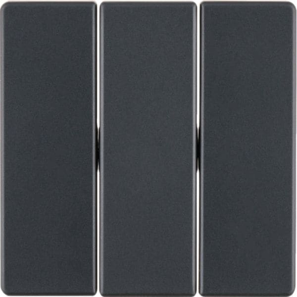 HAGER BOCCHIOTTI - Bilanciere triplo Berker Q.1/Q.3 antracite velluto, verniciato 16656086