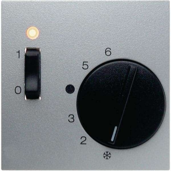 HAGER BOCCHIOTTI - Pezzo centrale per regolatore di temperatura Berker B.7 alu opaco, verniciato 16711404