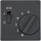 HAGER BOCCHIOTTI - Pezzo c.le x regolat. di temperatura Serie Q.1/Q.3 antracite velluto, vernic. 16716086