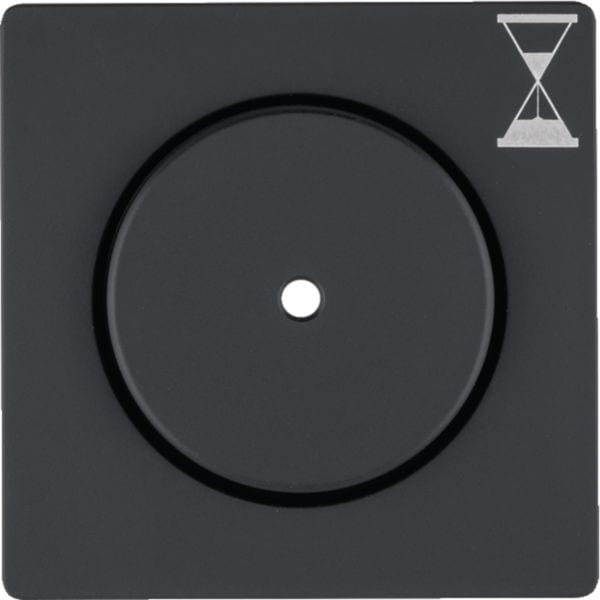 HAGER BOCCHIOTTI - Pezzo centrale per inserto timer Berker Q.1/Q.3 antracite velluto 16746086