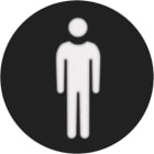 HAGER BOCCHIOTTI - Lamina bicolore con serigrafia uomo per segnale luminoso tondo a LED 19058006