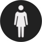 HAGER BOCCHIOTTI - Lamina bicolore con serigrafia donna per segnale luminoso tondo a LED 19058007