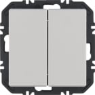 HAGER BOCCHIOTTI - Modulo EnOcean con bilanciere doppio, Q.x alluminio verniciato velluto 24126184