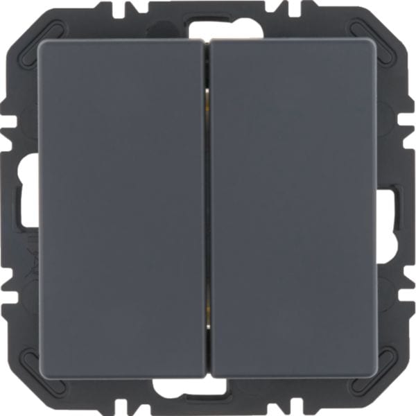 HAGER BOCCHIOTTI - Modulo EnOcean con bilanciere doppio, Q.x velluto verniciato antracite 24126186