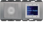 HAGER BOCCHIOTTI - Radio Touch con altoparlante DAB+, K.x inox laccato opaco 29807004