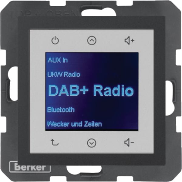 HAGER BOCCHIOTTI - Radio Touch DAB+, S.1/B.x antracite opaco 29841606