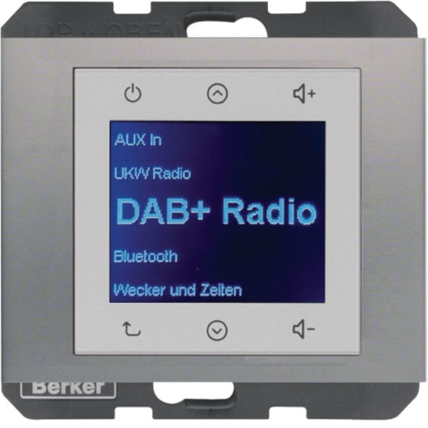 HAGER BOCCHIOTTI - Radio Touch DAB+ / Bluetooth, K.x inox laccato opaco 30847004