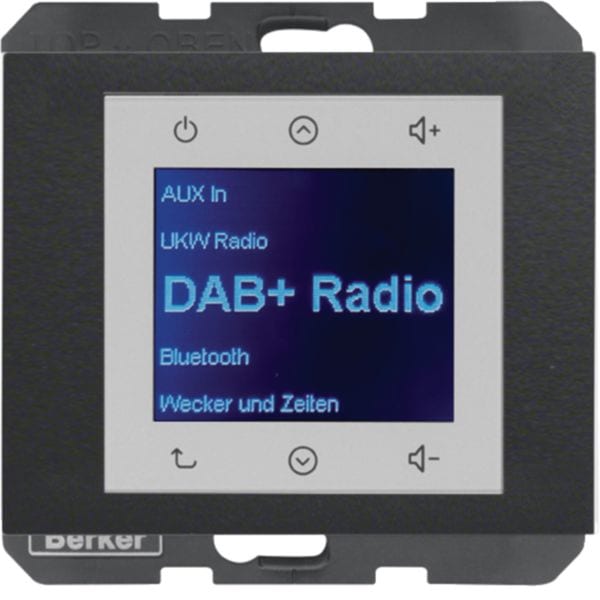 HAGER BOCCHIOTTI - Radio Touch DAB+ / Bluetooth, finitura K.x antracite opaco 30847006
