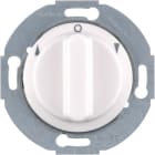 HAGER BOCCHIOTTI - Commut. a manopola unipolare x venez. + pezzo c.le Serie 1930/Glas bianco pol. 381103