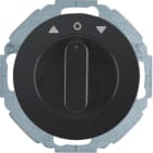 HAGER BOCCHIOTTI - Commutatore a manopola per veneziane unipolare con pezzo c.le R.classic nero 38112145