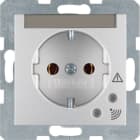 HAGER BOCCHIOTTI - Presa SCHUKO con protezione contro sovratensioni Berker B.7 alu opaco, vernic. 41081404